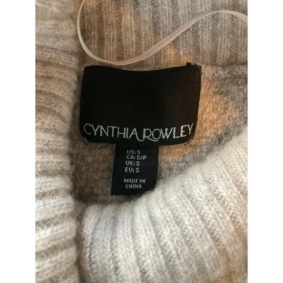 Cynthia Rowley Lambswool Sweater Dress Women’s S Gray Cowl Neck Long Sleeve Cozy - Picture 3 of 10